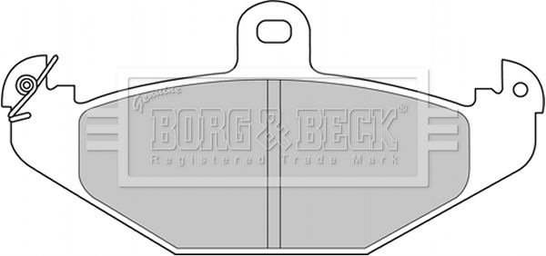 BORG & BECK Комплект тормозных колодок, дисковый тормоз BBP2234